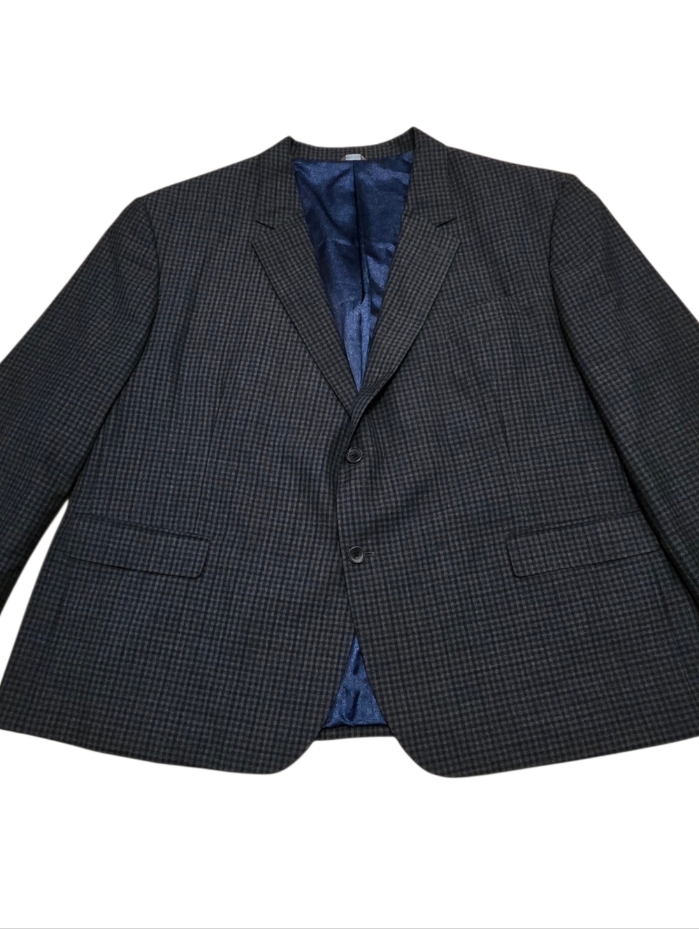 Oak Hill DXL Men's 4XL 58/60R Blazer Sport Coat Dark Gray w/ Navy Blue
